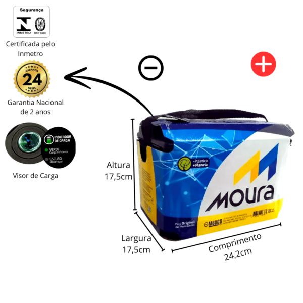 BATERIA MOURA 60AH - Imagem 2