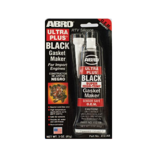 COLA SILICONE ULTRA PLUS BLACK 999 ABRO 85G